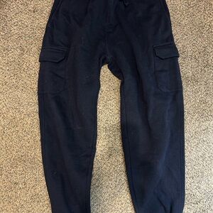 Navy Blue Cargo Jogger Pants